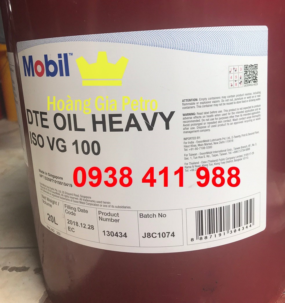 Dầu Tuần Hoàn Tuabin Mobil DTE Heavy ISO VG 100
